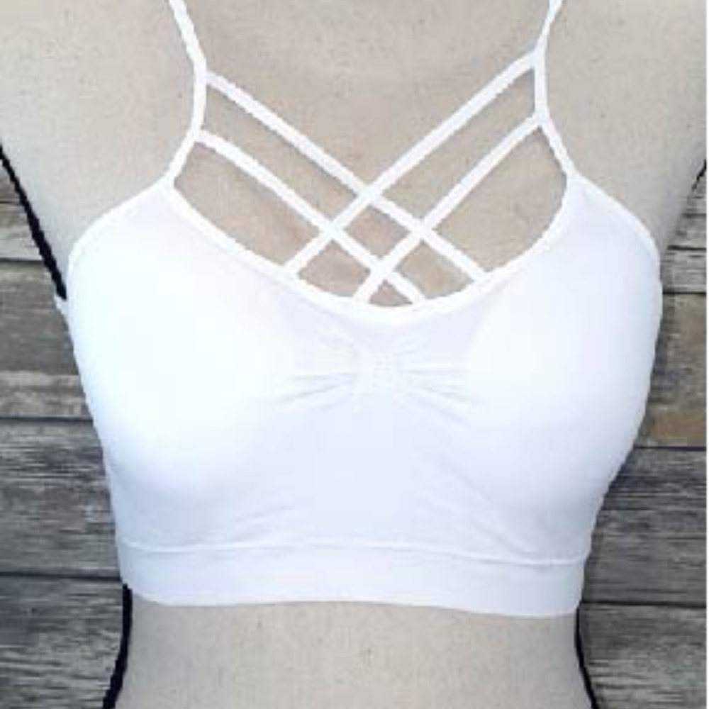 Criss-Cross Bralette in White